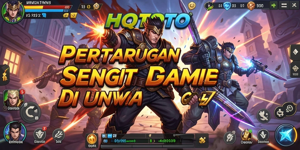 Screenshot gameplay HQTOTO yang menampilkan aksi pertarungan seru dan dinamis.