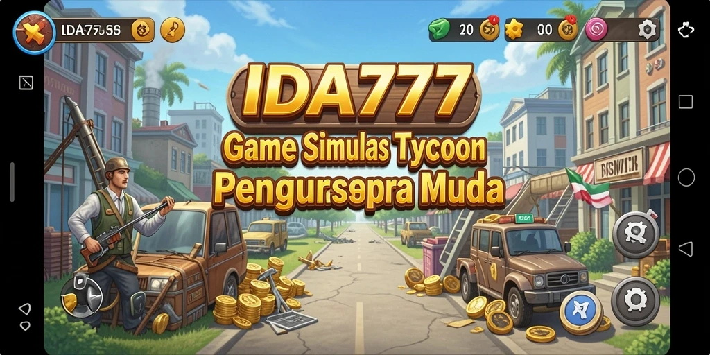 Screenshot IDA777 menampilkan momen seru saat mengelola bisnis dalam game Tycoon.