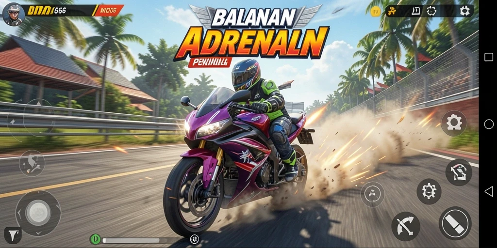 Gameplay seru dengan balapan motor yang mendebarkan di <strong>IDX66</strong>.