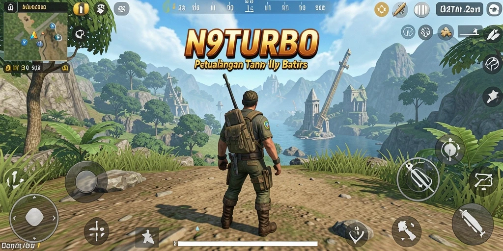 Gameplay N9TURBO menampilkan eksplorasi dunia terbuka yang menakjubkan.