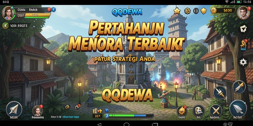 Screenshot gameplay menegangkan dalam QQDEWA Tower Defense.